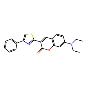 7-(diethylamino)-3-(4-phenyl-1,3-thiazol-2-yl)-2H-chromen-2-one structure