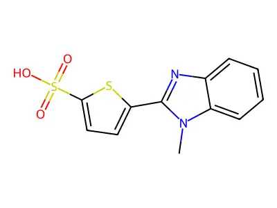 5-(1-Methylbenzimidazol-2-yl)thiophene-2-sulfonic acid structure