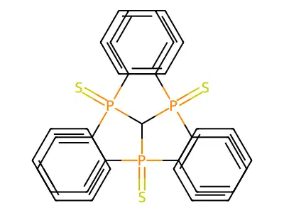 Bis(diphenylphosphinothioyl)methyl-diphenyl-sulfanylidene-lambda5-phosphane structure