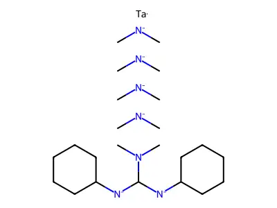 IUPAC: Cyclohexyl-(cyclohexylazanidyl-dimethylamino-methyl)azanide; Dimethylazanide; Tantalum structure