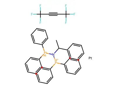 Chemical Compound (C36H31F6NP2Pt+2) structure