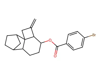2-Methylidenedecahydro-1H-6,9-methanocyclobuta[d]naphthalen-3-yl 4-bromobenzoate structure