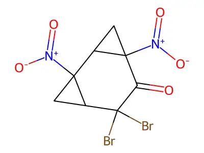 6,6-Dibromo-1,4-dinitrotricyclo[5.1.0.0~2,4~]octan-5-one structure