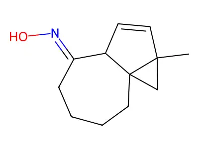 N-(1a-Methyl-1a,3a,5,6,7,8-hexahydrocyclopropa[c]azulen-4(1H)-ylidene)hydroxylamine structure