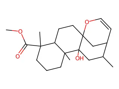 methyl 12b-hydroxy-2,9,12a-trimethyl-1,2,3,7,8,8a,9,10,11,12,12a,12b-dodecahydro-3,6a-methanonaphtho[2,1-b]oxocine-9-carboxylate structure