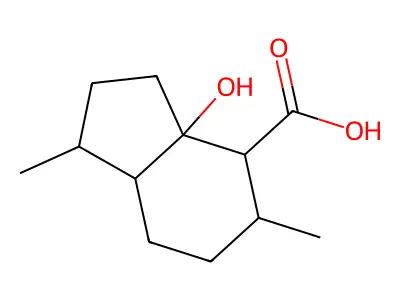 3a-hydroxy-1,5-dimethyl-1,2,3,4,5,6,7,7a-octahydroindene-4-carboxylic Acid structure