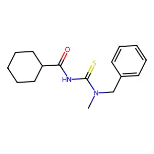 N-[benzyl(methyl)carbamothioyl]cyclohexanecarboxamide structure