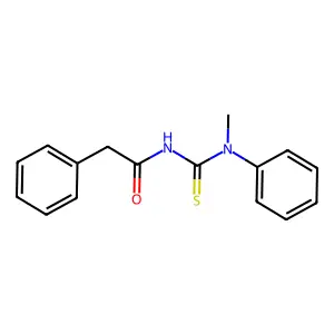 N-(methyl(phenyl)carbamothioyl)-2-phenylacetamide structure