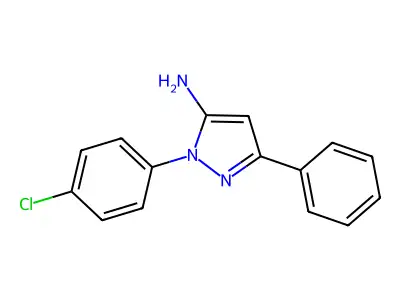 1-(4-Chlorophenyl)-3-phenyl-1H-pyrazol-5-ylamine structure