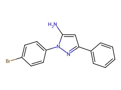1-(4-Bromophenyl)-3-phenyl-1H-pyrazol-5-amine structure