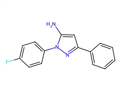 1-(4-fluorophenyl)-3-phenyl-1H-pyrazol-5-amine structure