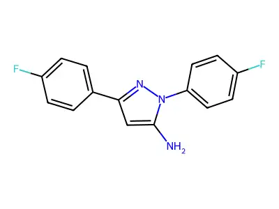 1,3-Bis(4-fluorophenyl)-1H-pyrazol-5-amine structure