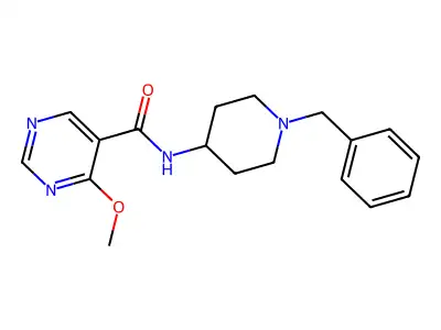 5-Pyrimidinecarboxamide, N-(1-benzyl-4-piperidyl)-4-methoxy- structure