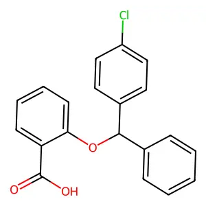 2-[(4-氯苯基)苯甲氧基]苯甲酸 structure