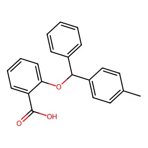 Benzoic acid, 2-((4-methylphenyl)phenylmethoxy)- structure