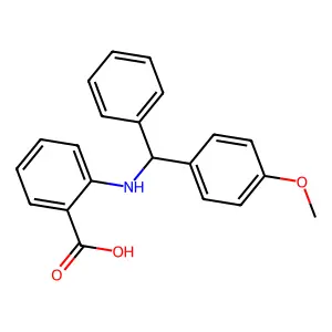 Benzoic acid, 2-(((4-methoxyphenyl)phenylmethyl)amino)- structure