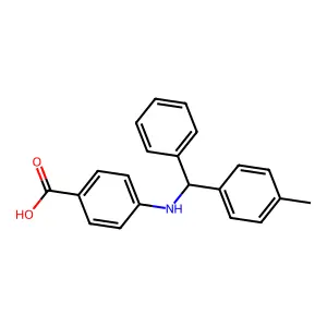 Benzoic acid, 4-(((4-methylphenyl)phenylmethyl)amino)- structure