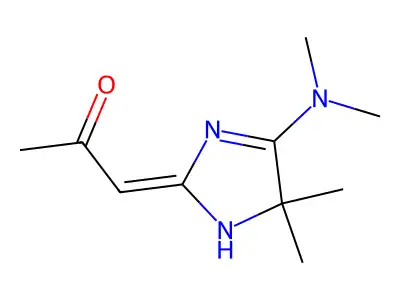 1-[4-(dimethylamino)-5,5-dimethyl-1H-imidazol-2-ylidene]propan-2-one structure