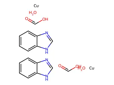 bis(1H-benzimidazole);copper;formic acid;dihydrate structure