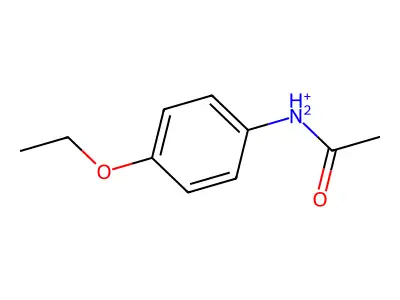 Acetyl-(4-ethoxyphenyl)azanium structure