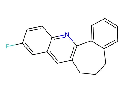 10-fluoro-6,7-dihydro-5H-benzo[6,7]cyclohepta[1,2-b]quinoline structure