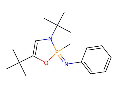 3,5-ditert-butyl-2-methyl-2-phenylimino-1,3,2 structure