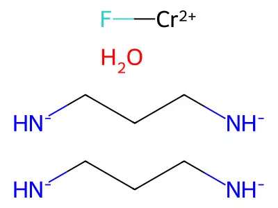 Bis(3-azanidylpropylazanide);fluorochromium(2+);hydrate structure