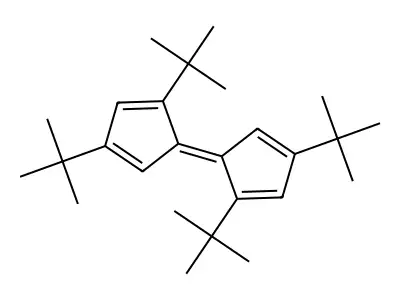 2,2',4,4'-Tetra-tert-butyl-1,1'-bi(cyclopenta-2,4-dien-1-ylidene) structure