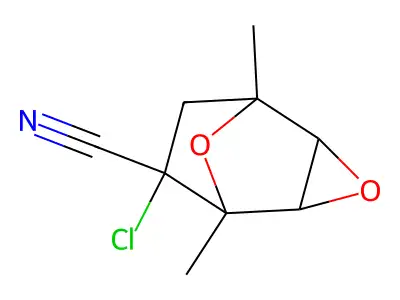 6-Chloro-1,5-dimethyl-3,8-dioxatricyclo[3.2.1.0~2,4~]octane-6-carbonitrile structure