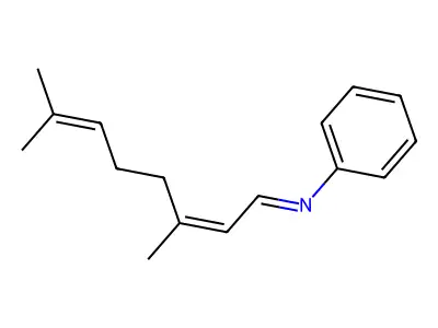 Benzenamine, N-(3,7-dimethyl-2,6-octadienylidene)- structure