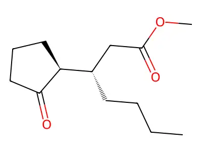 Cyclopentanepropanoic acid, beta-butyl-2-oxo-, methyl ester structure