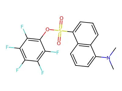 2,3,4,5,6-Pentafluorophenyl 5-(dimethylamino)-1-naphthalenesulfonate structure
