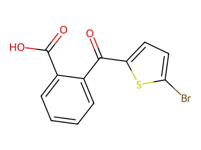 2-[(5-Bromo-2-thienyl)carbonyl]benzenecarboxylic acid structure