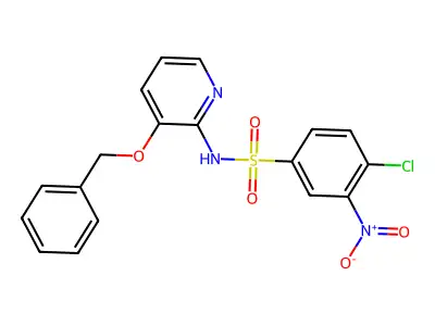 4-chloro-3-nitro-N-(3-phenylmethoxypyridin-2-yl)benzenesulfonamide structure
