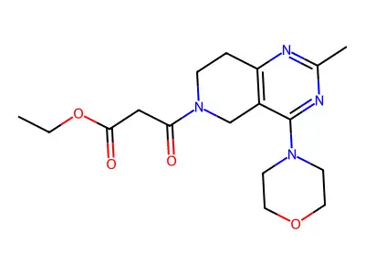 ethyl 3-(2-methyl-4-morpholin-4-yl-7,8-dihydro-5H-pyrido[4,3-d]pyrimidin-6-yl)-3-oxopropanoate structure