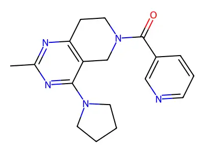 (2-methyl-4-pyrrolidin-1-yl-7,8-dihydro-5H-pyrido[4,3-d]pyrimidin-6-yl)-pyridin-3-ylmethanone structure