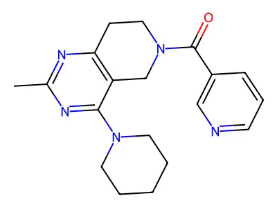 (2-methyl-4-piperidin-1-yl-7,8-dihydro-5H-pyrido[4,3-d]pyrimidin-6-yl)-pyridin-3-ylmethanone structure