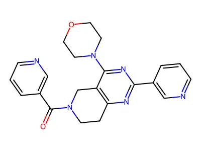 (4-morpholin-4-yl-2-pyridin-3-yl-7,8-dihydro-5H-pyrido[4,3-d]pyrimidin-6-yl)-pyridin-3-ylmethanone structure