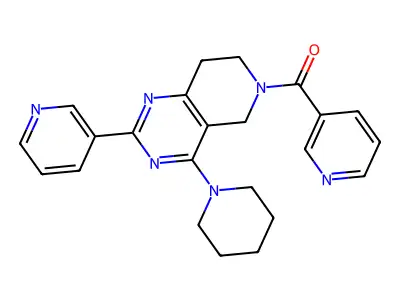 (4-piperidin-1-yl-2-pyridin-3-yl-7,8-dihydro-5H-pyrido[4,3-d]pyrimidin-6-yl)-pyridin-3-ylmethanone structure