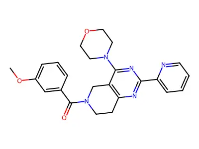 (3-methoxyphenyl)-(4-morpholin-4-yl-2-pyridin-2-yl-7,8-dihydro-5H-pyrido[4,3-d]pyrimidin-6-yl)methanone structure