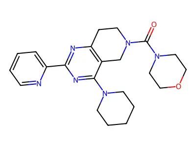 morpholin-4-yl-(4-piperidin-1-yl-2-pyridin-2-yl-7,8-dihydro-5H-pyrido[4,3-d]pyrimidin-6-yl)methanone structure