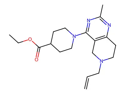 ethyl 1-(2-methyl-6-prop-2-enyl-7,8-dihydro-5H-pyrido[4,3-d]pyrimidin-4-yl)piperidine-4-carboxylate structure
