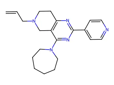 4-(azepan-1-yl)-6-prop-2-enyl-2-pyridin-4-yl-7,8-dihydro-5H-pyrido[4,3-d]pyrimidine structure