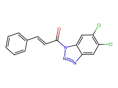 1-(5,6-Dichlorobenzotriazol-1-yl)-3-phenylprop-2-en-1-one structure