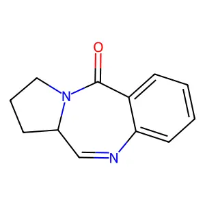 5H-Pyrrolo(2,1-c)(1,4)benzodiazepin-5-one, 1,2,3,11a-tetrahydro-, (S)- structure