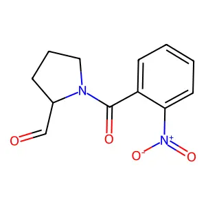 2-Pyrrolidinecarboxaldehyde, 1-(2-nitrobenzoyl)-, (S)- structure