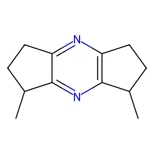 1,7-dimethyl-2,3,6,7-tetrahydro-1H,5H-biscyclopentapyrazine structure
