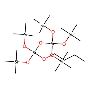 3-Butoxy-1,1,1,7,7,7-hexamethyl-3,5,5-tris(trimethylsiloxy)tetrasiloxane structure