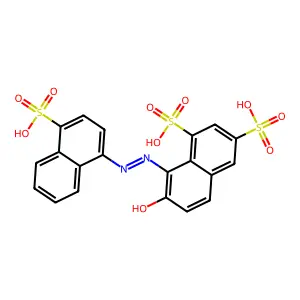 7-Hydroxy-8-[(4-sulphonaphthyl)azo]naphthalene-1,3-disulphonic acid structure
