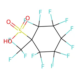 1-Perfluoromethylcyclohexane-1-sulfonic acid structure